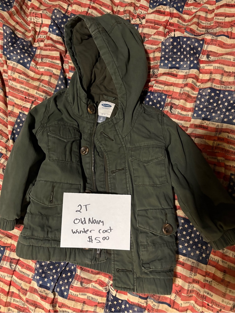 Old Navy Toddler Hooded Puffer Jacket - Olive